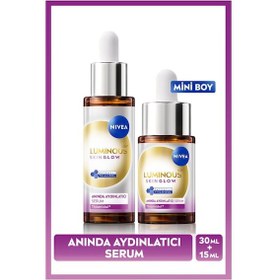 Resim Luminous630 Skin Glow Anında Aydınlatıcı Cilt Bakım Serumu 30ml + 15ml, Eşit Cilt Tonu, Niasinamid 