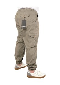 Resim Mode Xl Büyük Beden Erkek Keten Kargo Jogger Valencia 21911 Bej 001 