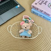 Resim Silver1 Sevimli Renkli Ip Peluş Ayı Kolye El Yapımı Oyuncaklar Küçük Bebek Çanta Çekicilik Sevimli Bebek Cep Telefonu Çekicilik (Yurt Dışından) 