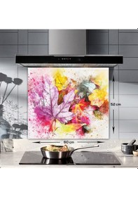 Resim Decorita Cam Ocak Arkası Koruyucu | Renkli Sonbahar | 52cm x 60cm 