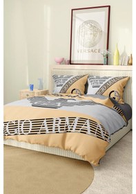 Resim Marka Nevresim Takımı Çift Kişilik Pamuklu Saten Kumaş 6 Parça 3d Dijital Baskı Duvet Cover Set Model No:2 Renkli 