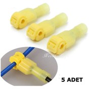 Resim WOZLO T Tip Hızlı Kolay Kablo Ekleme Bağlantı Aparatı - Quick Splice Connector - 4.0-6.0mm² - 5 Adet 