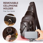 Resim Flybuy Ve Telefon Su Spor Siyah Sırt Seyahat Maiyame İçin Geçirmez, Erkek Deri Cebi, Çantası - Th Siyah 