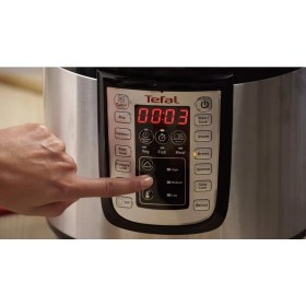 Resim Tefal Fast & Delicious Multicooker Elektrikli Düdüklü Tencere 1200 W 25 Otomatik Programlar Manuel Mod + Tarif + Buharlı Pişirici 6 L 