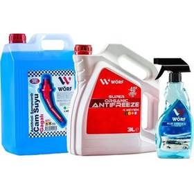 Resim Kırmızı Antifiriz 3lt. & Gagalı Cam Suyu5lt. & Buz Çözücü 