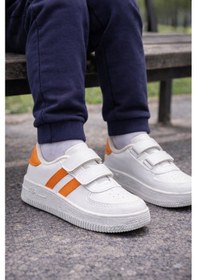 Resim Papucumun Dünyası Günlük Bebek Çocuk Sneaker Cırt Cırt Bantlı Spor Ayakkabı Yürüyüş Ayakkabısı Turuncu 
