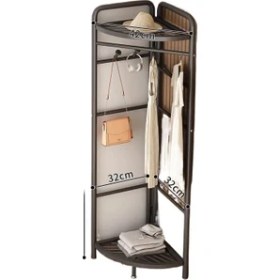 Resim Qqtabc Alan Kullanımı Köşe Portmanto Zeminden Tavana (Yurt Dışından) 