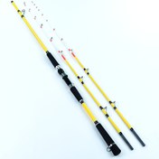 Resim Premium Karbon Fiber İplikçilik Balıkçılık Kamışı - Çift Uçlu (Siyah/Sarı) Açık Deniz Tekne Balıkçılığı için, Hafif ve Dayanıklı Tasarım, 1.8m/5.91ft/2.1m/6.89ft/2.4m/7.87ft Seçenekleri, Tüm Oltaçılar İçin Kullanım 