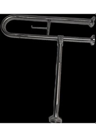 Resim Engelli Tutunma Barı Tuvalet Kağıtlıklı Banyo Wc Paslanmaz Mat Satine Yüzeyli Sabit Ayarlanabilir Ayaklı Paslanmaz Çelik 