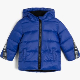 Resim Erkek Bebek Kapüşonlu Şişme Mont 