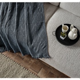 Resim Adora Koltuk Şalı İndigo - 130x170 Cm 