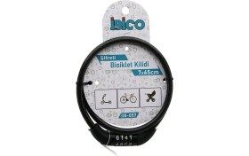 Resim Şifreli Eko - Ince Bisiklet Kilit Çelik Tel Siyah Şeffaf Kılıf 7MMX65CM (4887) 