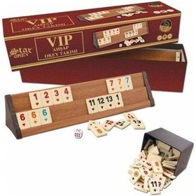 Resim Star Vip Ahşap Okey Takımı Ağaç Okey Seti 