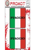 Resim Piaggio Uyumlu 3d Damla Logo Sticker 2 