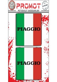 Resim Piaggio Uyumlu 3d Damla Logo Sticker 2 