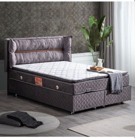 Resim Setaymobilya Baza,Barselona Antrasit Baza + Başlık + Real Pedli Yatak 