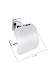 Resim Tema Lüx Kare Plus Kapaklı Tuvalet Kağıtlığı Paslanmaz Ss 304 Krom Kaplama Banyo Wc Kağıtlık Krom 