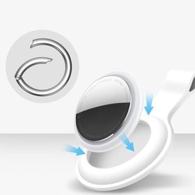 Resim Apple AirTag İle Uyumlu Silikon Koruyucu Anahtarlık Şeffaf 