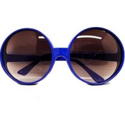 Resim Yuvarlak Yeşilçam 80 Li 90 Lı Yıllar Parti Gözlüğü Retro Mavi Renk 1 