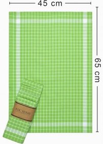 Resim DENİZLİ CONCEPT Kareli 5'li Kurulama Bezi Yeşil 