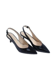 Resim Poletto Hakiki Deri Sıyah-altın Ayakkabı Stiletto 9841 48 V1-2492 Siyah 