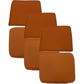 Resim Knsz minder seti 3 lü zng&mğr&uslu trn suni deri tel bar sandalyesi oturma ve sırt minderi set 