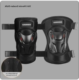 Resim Tongxida Bisiklet Motosiklet Elektrikli Araç Dört Mevsim Dirsek Koruyucuları Siyah Siyah 