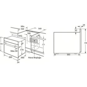 Resim Vinola MOFA.501.111.02 Beyaz Ankastre Fırın 