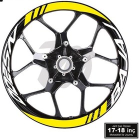 Resim Bajaj Ns200 Geniş Jant Sticker Modeli 16'lı Sarı Beyaz 