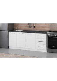 Resim Minar 190 Cm Mutfak Dolabı Beyaz 190-B1-Alt Modül Beyaz 