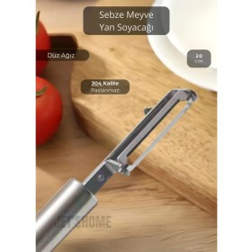 Resim Jet’s Home Sebze Soyacağı Paslanmaz Yan Soyacak Çelik Meyve Soyacağı Düz Ağız 20 cm 
