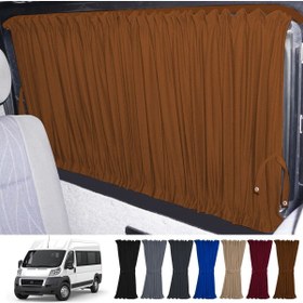 Resim Oto Pandami Fiat Ducato Boxer Jumper Uzun Şase 2006+ Uyumlu Taba Raylı Oto Perde Takımı 