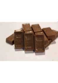 Resim Beyaz Çikolata Dolgulu Külçe Altın Sütlü Hediyelik Çikolata 250 Gr 