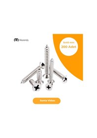 Resim Sunta Vidası Galvanizli 5x40 Mm 200 Adet - 