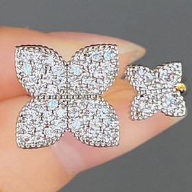 Resim Kadınların günlük kullanımına uygun, mikro-set Zirkonya ile çiçek şekilli bakır yüzük 