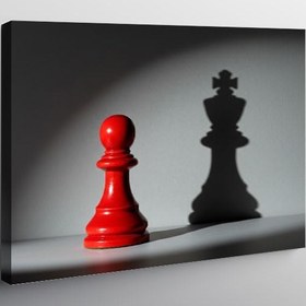 Resim Tablo Mega Kanvas Tablo Satranç Piyonu Ve Gölge YTCNVS501337, 100 x 140 