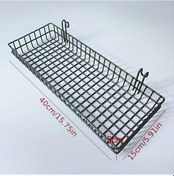 Resim Willowhaven Siyah Büyük Asma Sepetli 16x12 İnç Metal Fotoğraf Panosu - Ev Ofis Dekorasyon 