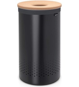 Resim Brabantia Çamaşır Sepeti 60 Lt Siyah Mantar Kapak 120022 Siyah 