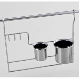 Resim Çağdaş Tekli Paslanmaz Kaşıklık Inox 40 Cm Gri 