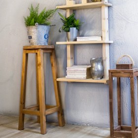 Resim Vogel Home Design Bar Taburesi Ahşap Eskitme 