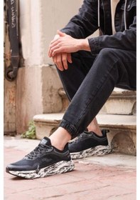 Resim Jump 30342 Phlon Hafif Taban Bağcıklı Erkek Sneaker Günlük Spor Ayakkabı Siyah Siyah 