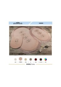 Resim Shems Pudra 3'lü Çeyizlik Dantelli Ve Saçaklı Banyo Paspası Halıs Pudra 