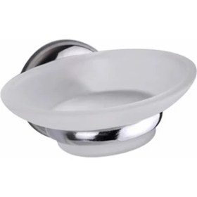 Resim Alper Banyo İris Krom Katı Sabun Asacağı Sabunluk Plastik Tabak İster Yapıştır İster Montajlı 