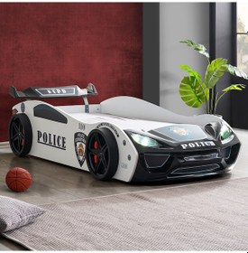 Resim Police Rüzgarlıklı Arabalı Yatak Antrasit 