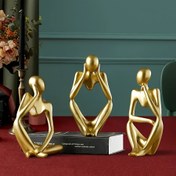 Resim 3D Soyut Düşünür Silikon Mum Kalıbı Seti - Sabun Yapımı, İnsan Figürü Sanat El İşi, Epoksi Reçine DIY Kil Hediye ve Ev Dekorasyonu için Reçine Döküm Kalıpları 