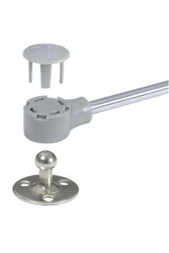 Resim MegaVitrin Gazlı Amortisör Piston 120 N Kalkar Dolap Kapakları İçin 27 cm Gri | Ağır Hizmet Tipi Vidalı Set 