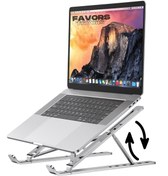 Resim Favors Alüminyum Alaşım Ayarlı Laptop Macbook Notebook Standı Katlanabilir Laptop Yükseltici Tutucu 