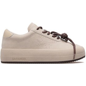 Resim Guja Kadın Deri Sneaker Ayakkabı 25k 25k372 Z Nubuk Bej Nubuk Bej 