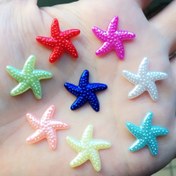 Resim 40 adet Karışık Renk Denizyıldızı ve Yıldız Düz Tabak Onlar, 18mm Reçine Hayvan Temalı Süslemeler Scrapbooking, Düğün ve Plaj Partisi Dekoru, DIY El Sanatları - HA08 