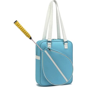 Resim Alien Outdoor Sports 5611 30X39X11CM Badminton Raket Saklama Çantası Omuz Çantası Spor Tote Çantası-Mavi (Yurt Dışından) 